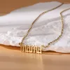 Chains Rainso Fashion Mother Collier Colliers en acier inoxydable pour femmes Gifts Jewerly 2024 avec lettre "Mama"