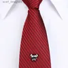 TIE CLIPS HAWSON NOVO CABEÇA DE CABEÇA DE CABEÇA DE CABEÇA PIN com design de corrente para masculino Jóias de moda de gravata regular Y240411