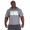 Djur män kort ärm bomull t-shirt sommar casual mode gym fitness bodybuilding t shirt manlig lös tees toppar kläder 240409