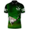 Plstar cosmos gepersonaliseerde naam golf 3D geprinte zomer korte mouw polo shirts unisex t-shirt cadeau voor golfspeler pol-34