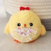 Poupée de nana mignonne cuber bel yellow poulet poulet animal doux mini peluche en peluche clés de porte clés de porte pensette de Noël cadeaux