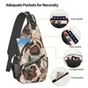 French Bulldog Crossbody Sling Backpack Lunch Box Shoulder Chest Urben Sling Bag Travel Hiking Chest Bag Daypack For Women Men
