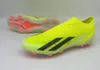 FG Soccer Chaussures X Crazyfast + FG Energy Citrus Pack Messi Elite Fg Spark Gen10S Solar Red Solar Yelar Crazyrush Cilats las Estrellas Footwear Lucid Blue Football Boot