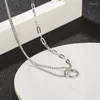 Kedjor 2024 Women's Sterling Silver Necklace Splicing Design S925 Circular