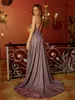 Party Dresses Elegant Spaghetti Strap Strapless Sequin Prom Dress Backless Lace-up A-Line Corset High Slit Floor-Length Formal Evening Gowns