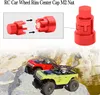 OGRC 4PCS Aluminium 1/24 Wheel Rim Center Cap Adapter M2 NUT FÖR AXIAL SCX24 Deadbolt/C10/JLU/Gladiator/Bronco Upgrades