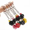 Japanische Schlüsselbundschlüssel -Figur Kimono Kokeshi Geisha Ring Keychains Anhänger Handtasche Ornament Charms Auto Netter Rückspiegel