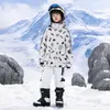 2023 NOWOŚĆ KICIE SKI SKI SKITURY BY DZIECKI Dziewczyny narciarskie spodnie Set Windproof Waterproof Snowboarding Ubrania Snowsuit Dzieci