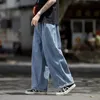 Men jeans brett ben denim last jean byxor lösa raka baggy mens jeans hip hop streetwear skateboard neutral denim byxor 240326