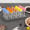 Décoration de fête acrylique Clear Lollipop Rack Candy Stand Holder Wedding Birthday Baptême Cake Affichage