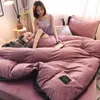 Bedding Sets Four Piece Flannel Bed Sheet Coral Quilt Cover