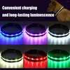 Dog Collars Pet Led Light-Up Collar Rechargeable Waterproof Night Safety Flash Adjustable Anti-Loss Fluorescent Neck Supplies