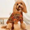 Dog Apparel Pet Plush Hoodie Cold Warm Ethnic Wind Flowers Prints Cats And Dogs Universal Ins Clothes Vest For