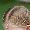 Clips de cheveux Femmes Bohemian Head Chain avec strass de ronsie-galler Hypoallernic Rhingestone Heads pour la demoiselle d'honneur Dating Shopping