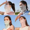 Écharpes anti-UV Protection solaire Masque Face lavable en soie Bandana Bandana confortable réutilisable Scure d'écran