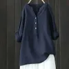 Women's Blouses Shirts Women Blouse 2022 Autumn Fashion Solid Color Long Sleeve Shirt Casual Linen Tunic Tops Clothing Blusas Chemise Femme 240411