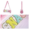 Cosmetic Bags Clear PVC Crossbody Sling Women Fashion Sewn On Patches Shoulder Bag Female Casual Versatile Candy Snack