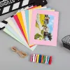 13pcs Colorful/Kraft Photo Frame Banner DIY Birthday Baby Photo Frame Wall Photo Frame Pull Flag Home Decorations Layout Props