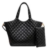Luxury Designer Brand Purses and Handbags Soft Leather Tote Bags Large Capacity Diamond Lattice Top Handle Bag