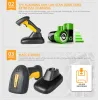 Scanners NETUM Wireless Barcode Scanner Waterproof Handheld 32Bit USB 1D Laser Bar Code Reader Scan A4 for POS System NT1209