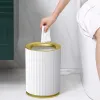 Keukenafval kan verticale badkameropslag emmer papier afval kan gouden luxe vuilnisbak afval afvalbasket vuilnisbak