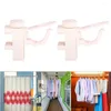 Shower Curtains 2pcs Wall Hooks Household Free Adjustment Curtain Rods Bracket Hanger Clip Home Storage Fixing ABS Multipurpose Crossbar