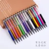 20 / 50pcs Crystal Ballpoint Pen 2 en 1 Slim Crystal Diamond Screen Stylus Black Gel Ink Point Pinter Pin Touch Pen