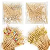 Forks 100Pcs Cocktail Party Hawaii Fork Flamingo Bear Cute Wedding Buffet Fruit Decor Cake Disposable Bamboo For Toothpicks