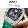 Projektant Mens Watch Luksusowa marka zegarek automatyczny superclone RM50-01 Longhu Tuo Flheel Edition Sportscarbon Fibre Sapphire