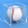 Coupe d'affichage de baseball UV UV Protégé acrylique Clear Baseball Support carré Cube Ball Protecteur Mémorabilia Autographe Afficher