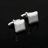 Cuff links venda quente aaa qualidade laser abovento de homens franceses excelentes links de punho de atacado Cufflings de grade de prateada presente de natal y240411