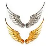 1pair Car Auto Motorcycle Body Sticker 3D Eagle Angel Wings Badge Style Metal Aluminum Decals Silver/Gold Exterior Accessories
