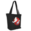 Sacchetti per la spesa ghostbusters sacchetta della drogheria stampa in tela spalla per acquirente spalla di grande capacità borsetta lavabile