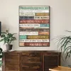 Vintage Family Rules Quotes Posters Modern Wall Art Pictures HD Print Canvas Painting for Living Room Cuadros Mural Home Decor