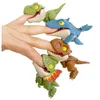 OozDec 10 Pcs Finger Dinosaur Tricky Tyrannosaurus Model Biting Hand Jurassic Dino Toy for Children Animal Movable Joints T-Rex