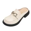 Top baotou demi-pantoufles tongs pour femmes pour femmes suintements plats basses chaussures femmes sandales sandles talons fenty glisses 240228