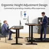 L 55 Inches Electric Standing Desk Height Adjustable Computer Desk Home Workstation,Brown computer table