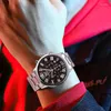 Нарученные часы focewalk Роскошные мужские часы Высококачественные водонепроницаемые хронографы Luminous Quartz Watch Steel Band Casual Clock Reloj Kol
