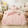 Ensembles de literie Cartoon Kids Couchet Cover Set mignon Bear Boys Boys-Friendly Bedclothes Counter, lin de lit de couette 150x200cm