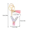 Keychains Pink Pild Keychain 26 Lettre anglaise A à Z Crystal Accessoires Accessoires Europe American Jewelry Fashion Sac Gift