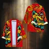 Yukata Men Patchwork Print Kimono et Shorts Set Vêtements Asian Streetwear Chinese Style Cardigan Shirt Robe Haori Kimonos