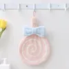 Asciugamano lollipop a mano asciugatura stoffa da cartone animato per bambini fazzoletto per bambini cucina corallo peluche spessa acqua ad assorbimento