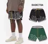 Heren Shorts Summer Mesh Shorts Heren Mens Fashion Casual Skateboard Hip Hop Beach Pocket White Border Short Aziatische maat M- 3XL8762343