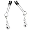 Metallnippelklämmor klipp Ring Bell BdSM Bröstbonnaden Restraint Sex Toy for Women Par Spela Game 240407