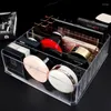 Förvaringslådor 2024 Olika fack Makeup Organizer Cosmetic Make Up Tool Box Brush Holder Blush Lipsticks Organizer Drawer CA