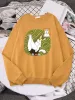 Dresses The Cat In The Video Shows Its Butt Women Hoody Daily Full Sleeve Sweatshirt Loose Comfortable Pullover Soft Crewneck Sportswear