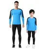 Running sets homens homens crianças futebol infantil menino menina fitness basquete de camping esportes de caminhada longa camiseta de camiseta leggging 80