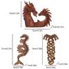 Figurines décoratines Dragon Statue décor mural en bois art art créatif norrois dragons bois suspendu boho maison