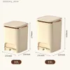 Waste Bins 2024 10/15L Kitchen Trash Can with Lid Wastebasket with Foot Pedal Bathroom Waterproof arbae Can and arbae Ba Rins old L49