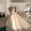 2023 Vestido de baile de baile Fairy Vestido 3D Flores Beading Lace Appliques Sweetheart Off the Shoulder Vestidos Formal Vestidos de Gala